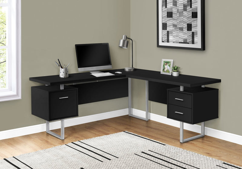 Marnie Reversible L-Shaped Corner Desk - Black