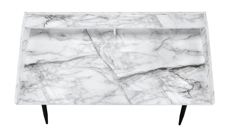 Jeremy Desk - White Marble-Look 