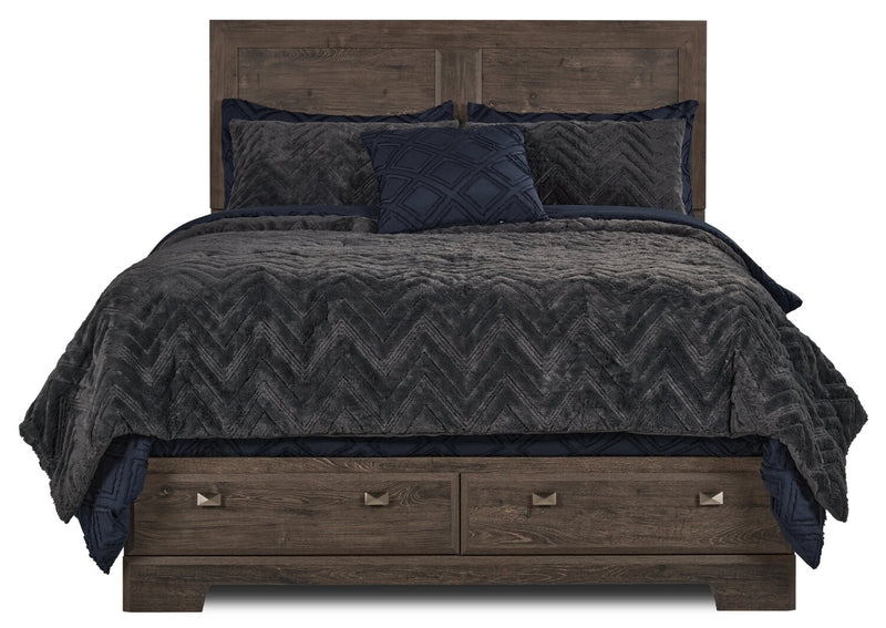 Yorkdale Queen 6 Drawer Storage Bed - Grey