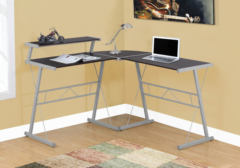 Elias L-Shaped Desk - Espresso