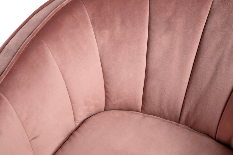 Brinley Velvet Accent Chair - Pink
