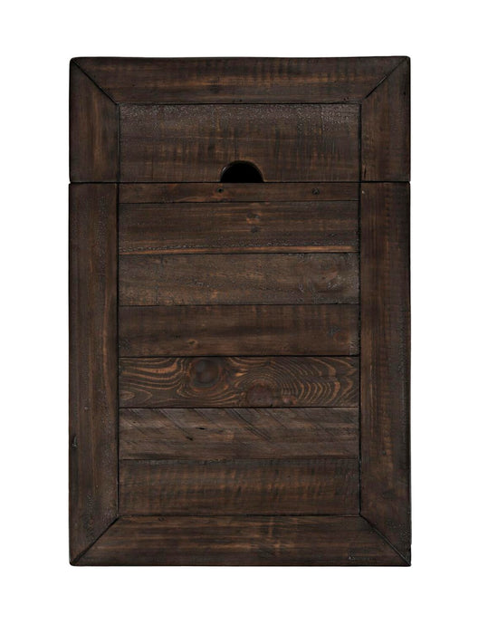 Morgan Chairside Table with USB - Brown