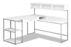 Oaklee L-Shaped Corner Desk with Hutch - White 