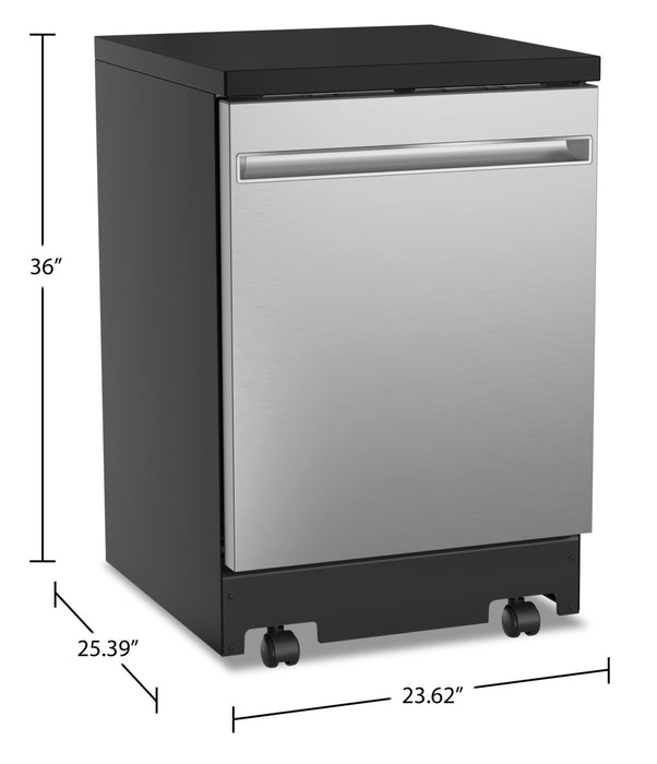 GE 24\" Portable Top-Control Dishwasher - GPT225SSLSS