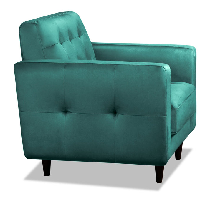 Devlin Velvet Chair - Green