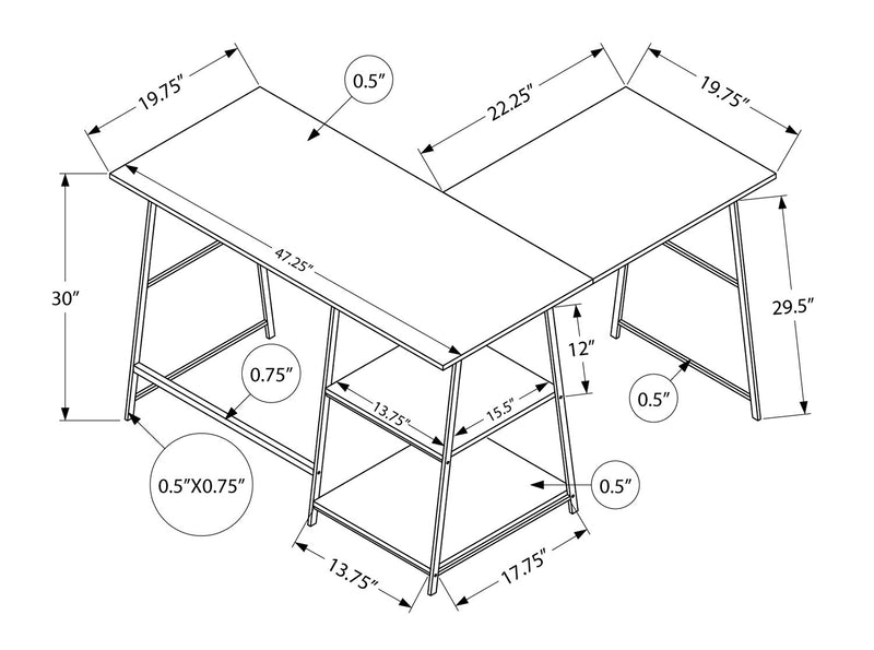 Keenan L-Shaped Desk
