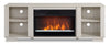 Antoni 62” TV Stand with Crystal Ember Firebox - White