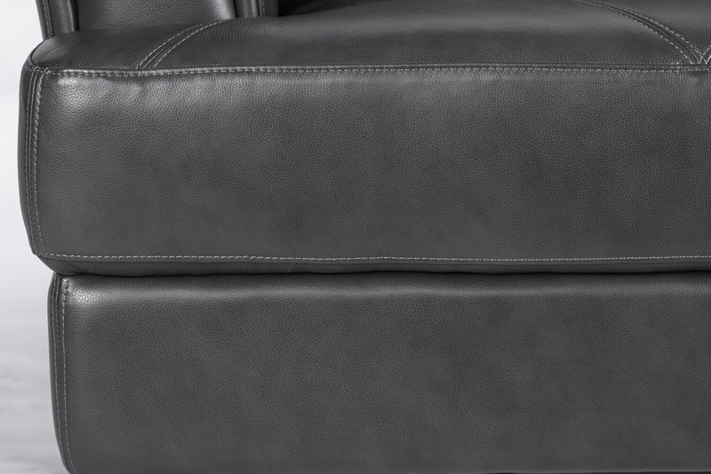 Vita 100% Genuine Leather Chair - Charcoal