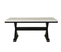 Verona Dining Table with Culture Marbled Top, Trestle Base, 70