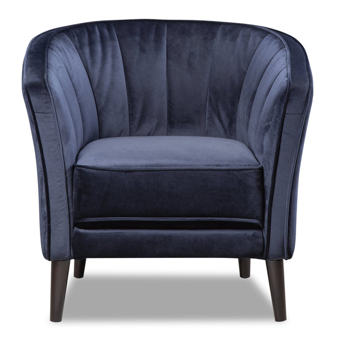 Brinley Velvet Accent Chair - Blue