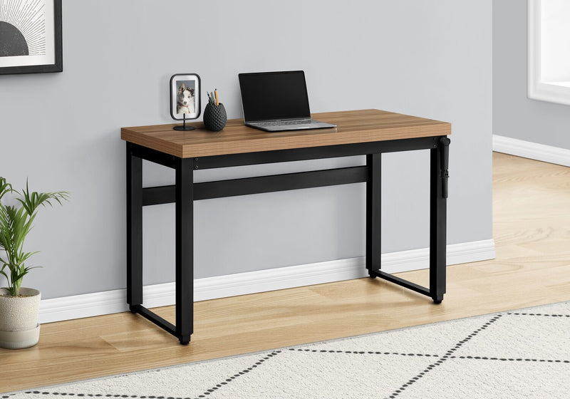 Kai Height-Adjustable Desk - Brown