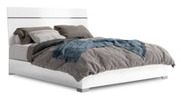 Raia Panel Bed - Made in Italy, Modern, White - King Size 
