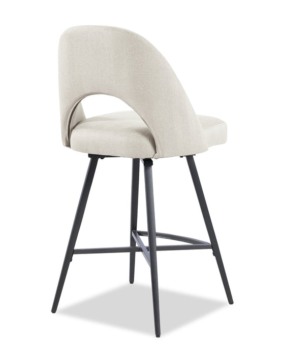 Elijah Swivel Counter-Height Stool - Taupe