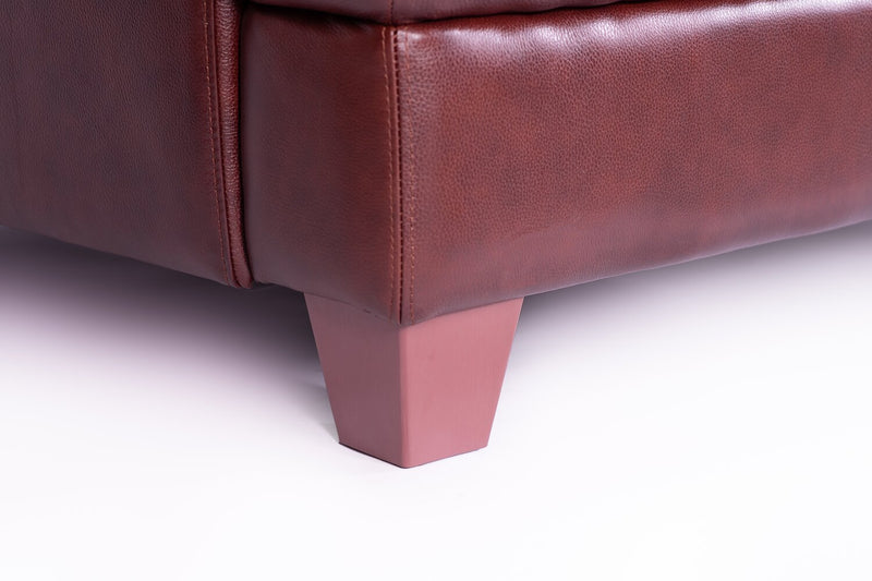 Vita 100% Genuine Leather Sofa - Brown