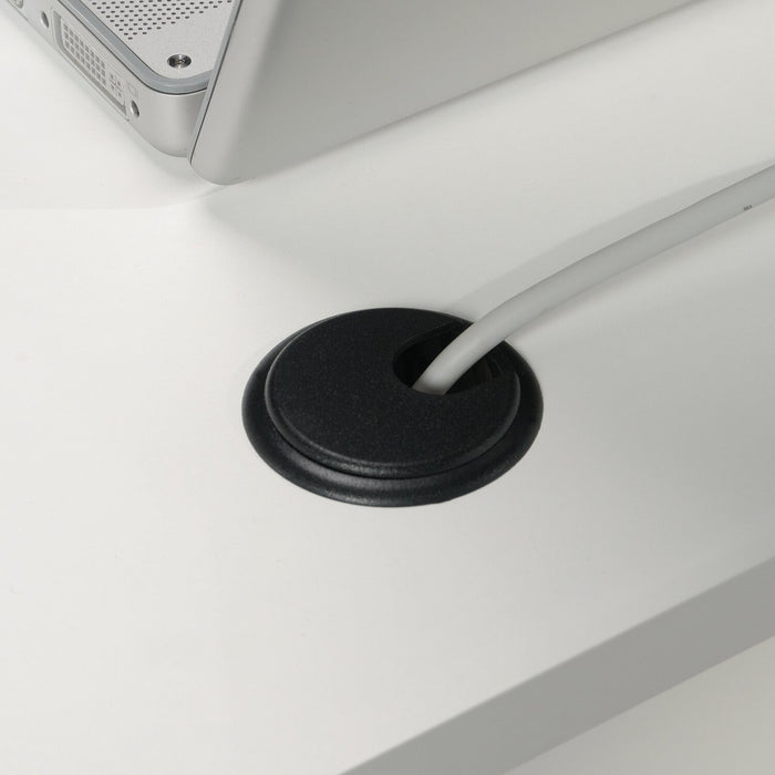 Cayla L-Shaped Desk - Soft White 
