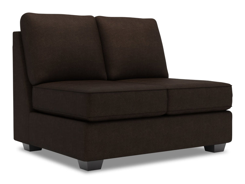 Sofa Lab Roll Armless Loveseat - Luxury Chocolate