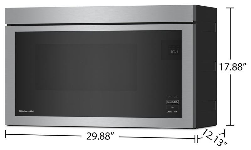 KitchenAid 1.1 Cu. Ft. Over-the-Range Microwave with Flush Built-In Design - YKMMF330PPS