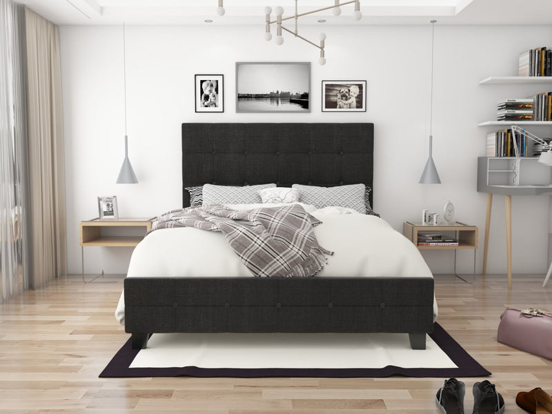Page Queen Bed - Charcoal