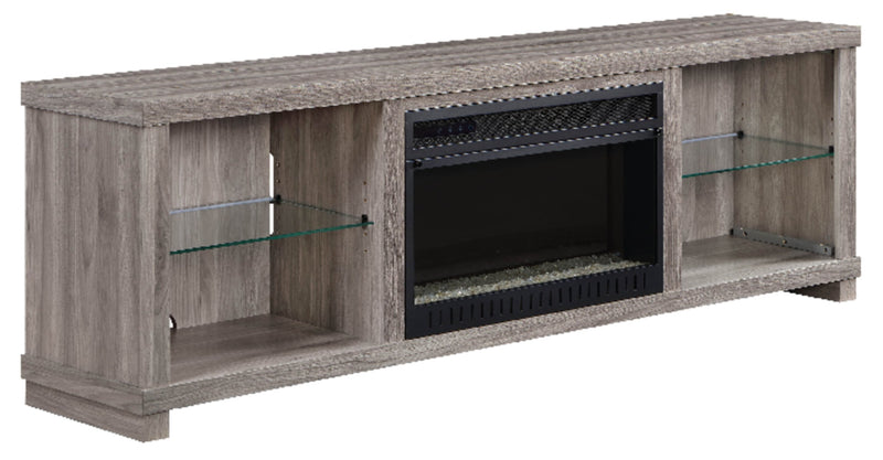Aurora 72\" TV Stand with Crystal Ember Firebox
