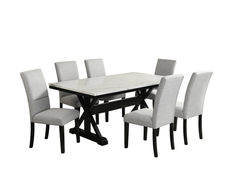 Verona 7-Piece Dining Package with Trestle Dining Table