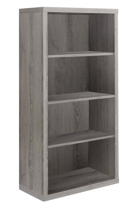 Slade 4-Shelf Bookcase - Dark Taupe 