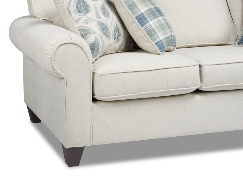 Scarlett Chenille Sofa - Ecru
