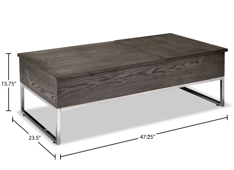 Echo Coffee Table with Lift Top - Grey  