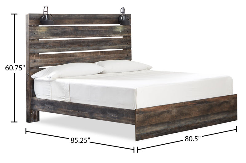 Abby King Bed - Brown