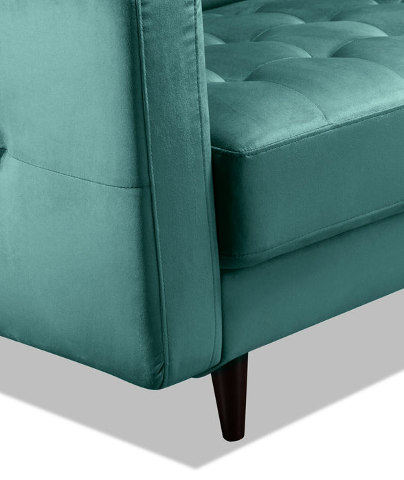 Devlin Velvet Chair - Green