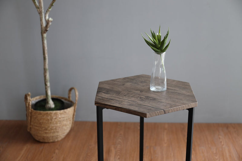 Cleo Chairside Table - Brown  