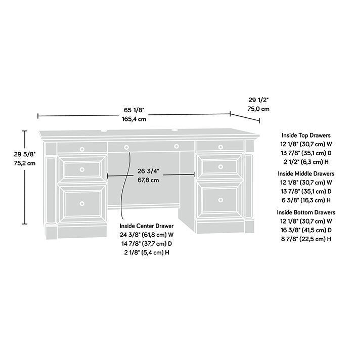 Palladia Executive Desk - Wind Oak