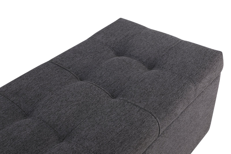 Kai 3-Piece Linen-Look Fabric Storage Ottomans 