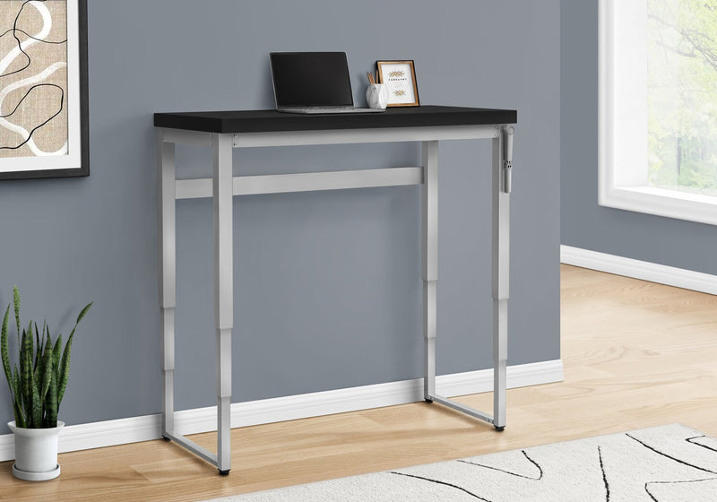 Kai Height-Adjustable Desk - Black/Silver