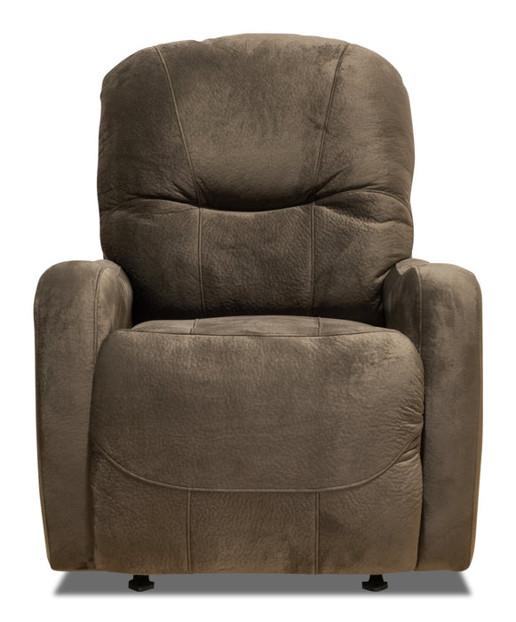 Everett Polyester Recliner - Chocolate