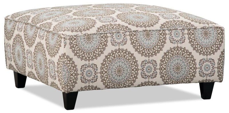 Tula Fabric Accent Ottoman - Twilight