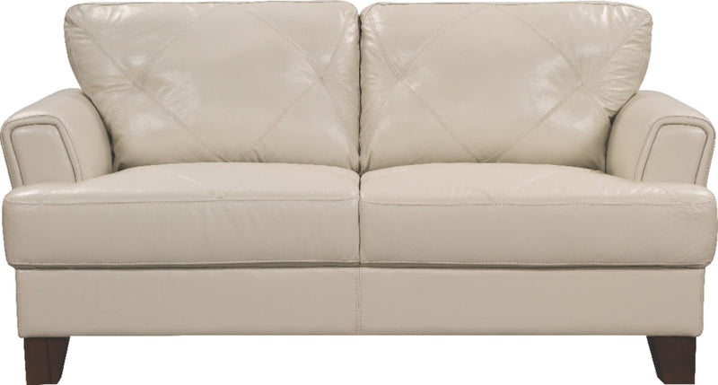 Vita 100% Genuine Leather Loveseat - Smoke