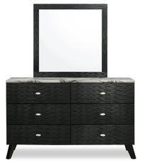 Atlas Bedroom Dresser Mirror - Black 