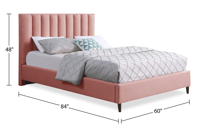 Rain Full Platform Bed - Pink