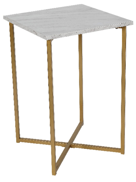 Mia Faux Marble Chairside Table  