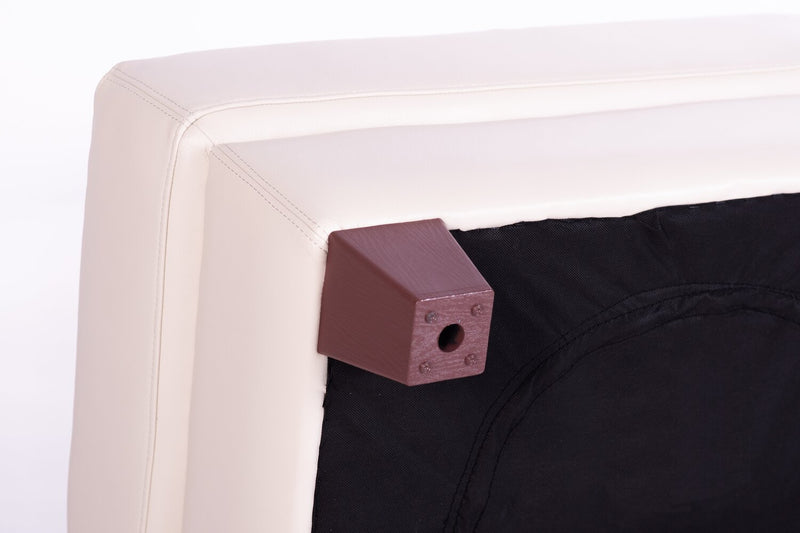 Vita 100% Genuine Leather Ottoman - Smoke