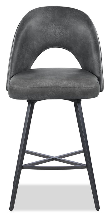 Bay Swivel Counter-Height Stool - Charcoal