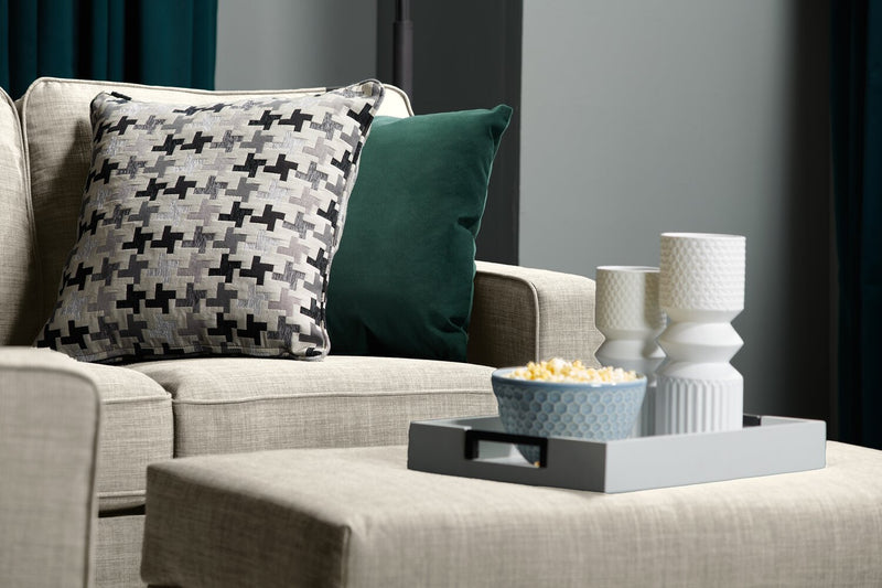 Sawyer Linen-Look Fabric Sofa - Light Grey