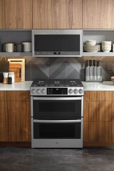 GE Profile 6.7 Cu. Ft. Double Oven Gas Range - PCGS960YPFS