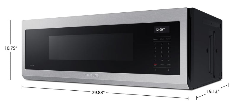 Samsung 1.1 Cu. Ft. Low-Profile Over-the-Range Microwave - ME11A7710DS/AC