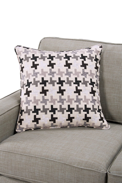 Sawyer 2-Piece Linen-Look Fabric Sectional - Light Grey