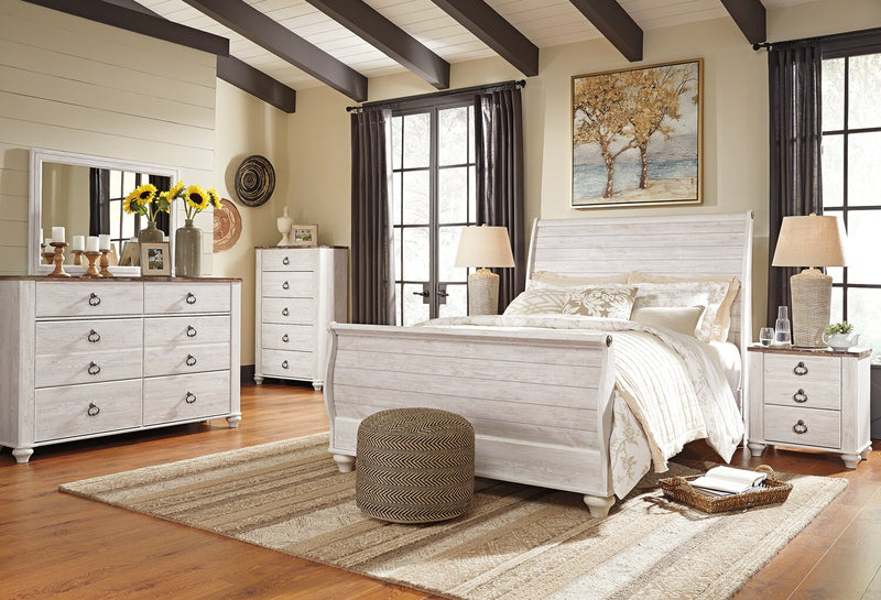 Willowton Queen Sleigh Bed