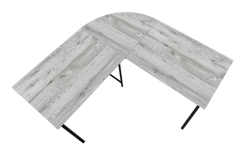 Lidia L-Shaped Corner Desk - Grey 