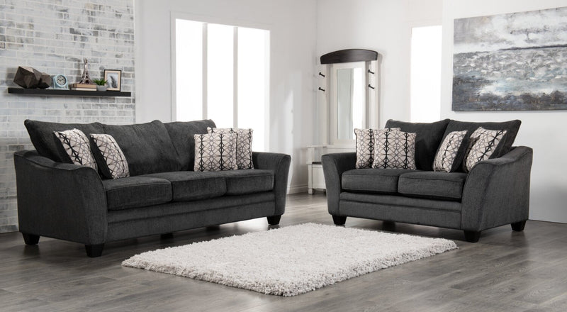 Febe Chenille Sofa - Charcoal