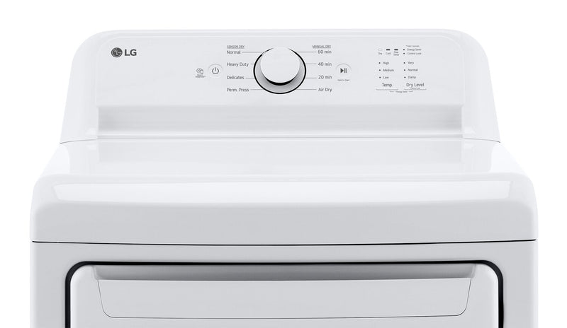 LG 7.3 Cu. Ft. Ultra Large Capacity Electric Dryer with Sensor Dry - DLE6100W