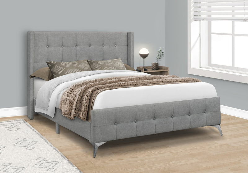 Zara Queen Bed - Grey